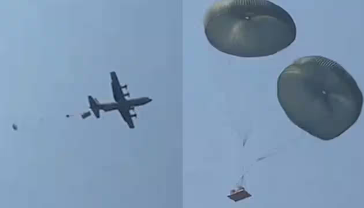 Indian Air Force Airdrop Tests BHISHM Portable Cubes for Emergency Medical Response in Agra