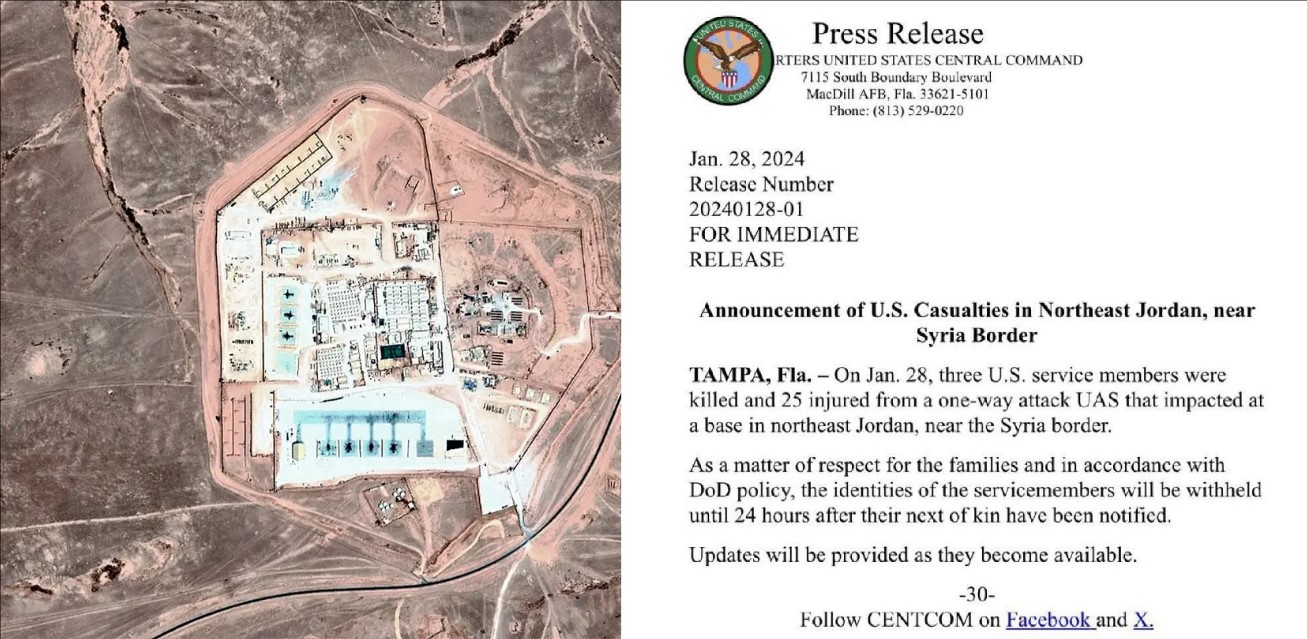 Three U.S. Service Members Killed, 25 Wounded in Drone Strike By Iran-Backed Militia in Jorda  US Military Base