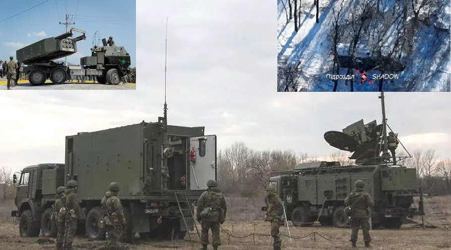 Ukrainian Forces Use Drones and th US HIMARS Rockets to Destroy Russian EW Vehicle RB-109A Bylina