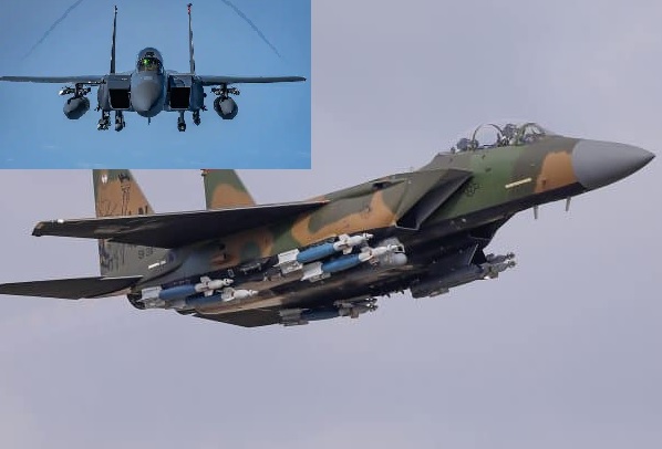 F-15E Strike Eagle Seen Carrying Eight GBU-12 Bombs During 40th Anniversary Tribute