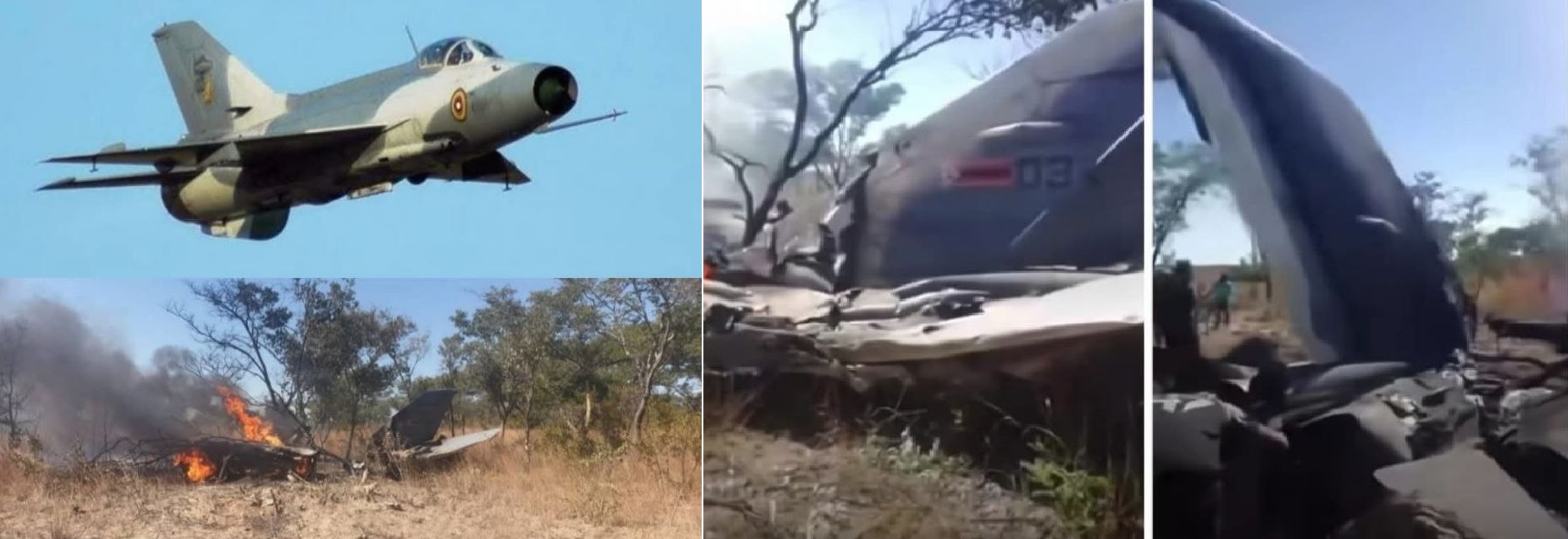 Tragedy in the Skies: Zimbabwean Air Force J-7 Fighter Jet Crashes Near Gweru, Pilot Killed