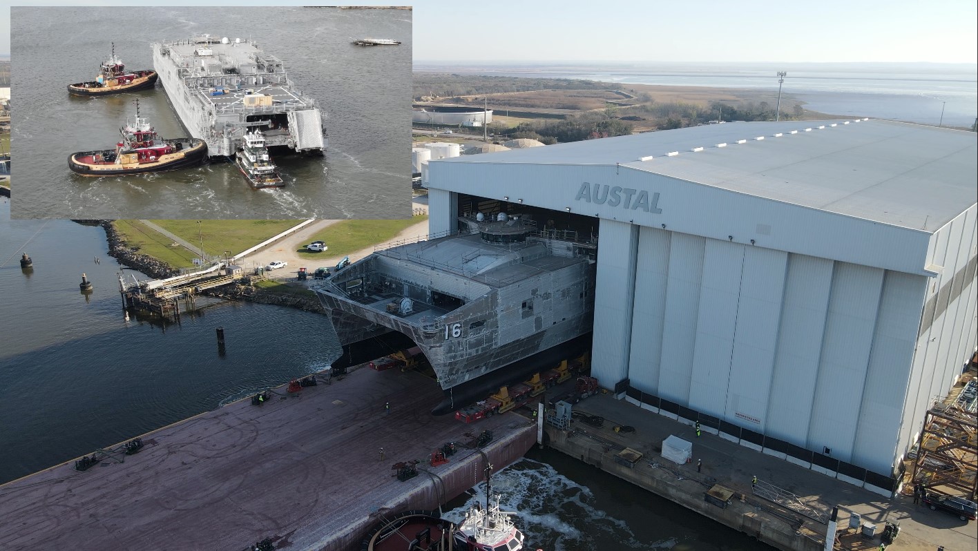 Austal USA Launches Final Expeditionary Fast Transport, USNS Lansing (EPF 16)