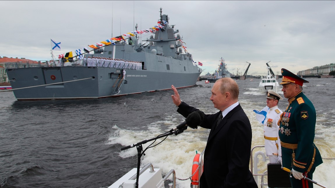 Putin Extends Warm Greetings to INS Tabar During Russia's Navy Day Celebrations