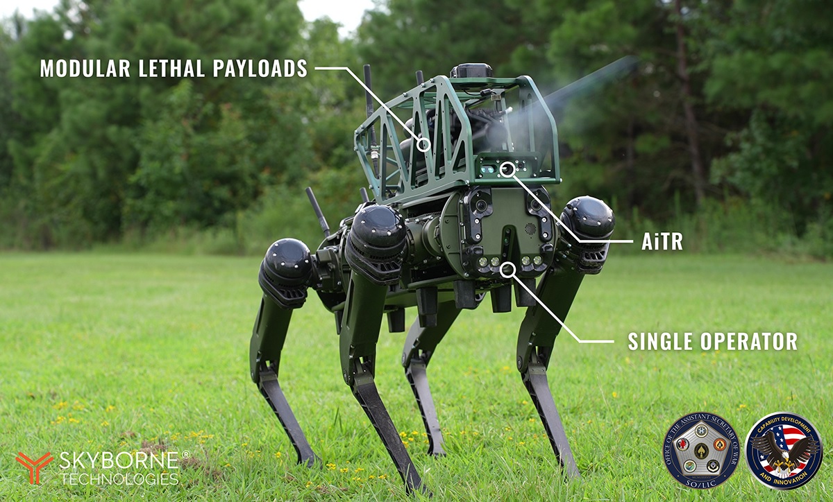 Skyborne Technologies Receives U.S. Safety Release and $6.5 Million Contract for Armed Quadruped Robot Dogs