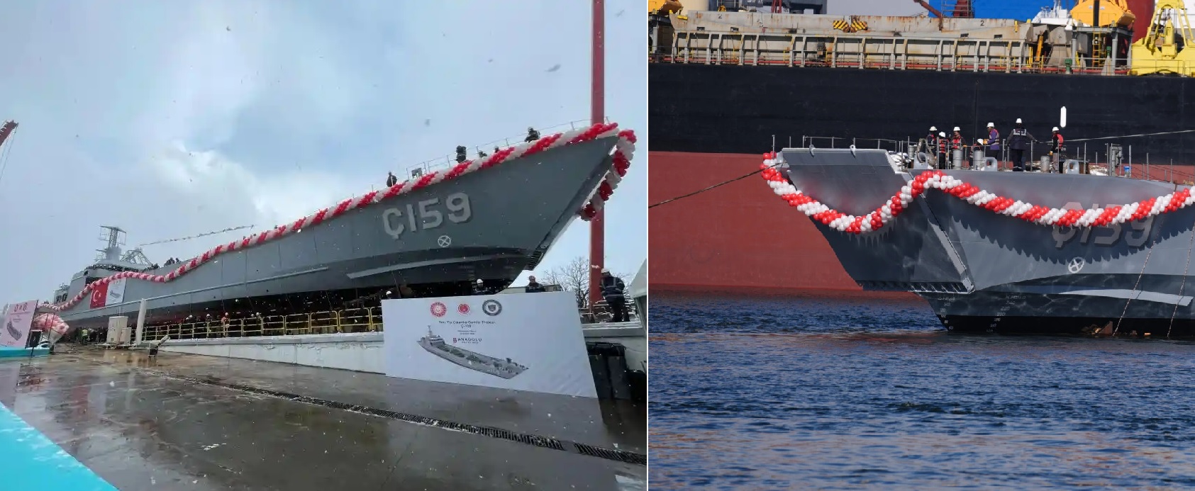 Türkiye’s Anadolu Shipyard Launches First New Type Landing Ship, Strengthening Naval Capabilities
