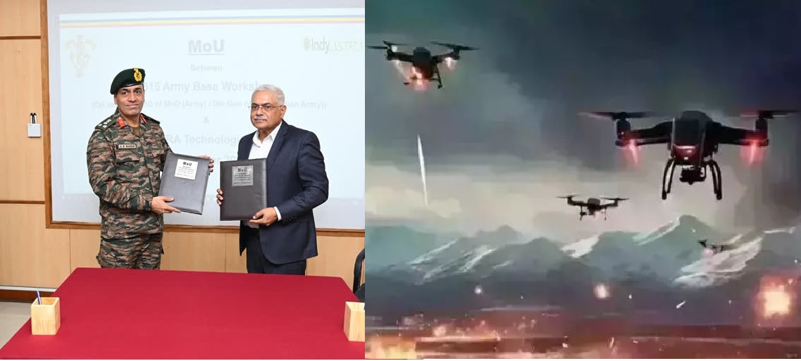 MoU Sign Between Indian Army's 515 ABW and IndyASTRA  to Fast-Track AI Drone Tech