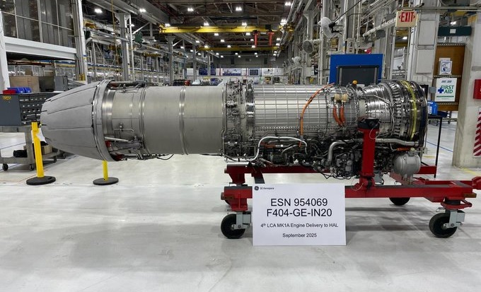 HAL Receives Fourth GE F404 Engine for Tejas Mk-1A Production