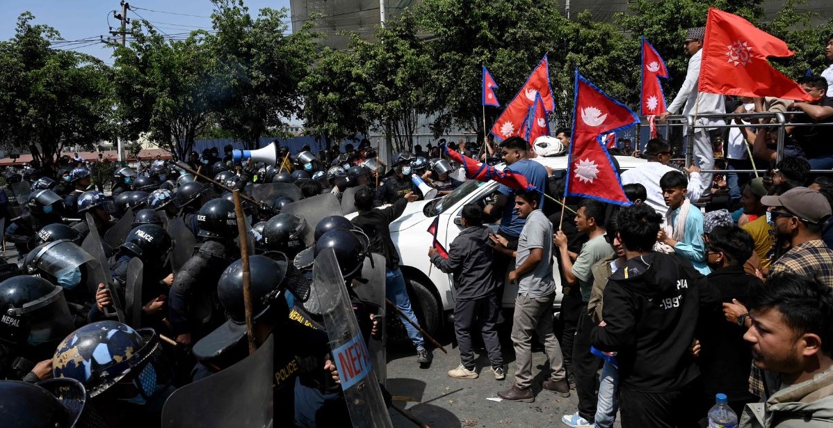 Kathmandu Erupts in Violence as Pro-Monarchy Protesters Clash with Police