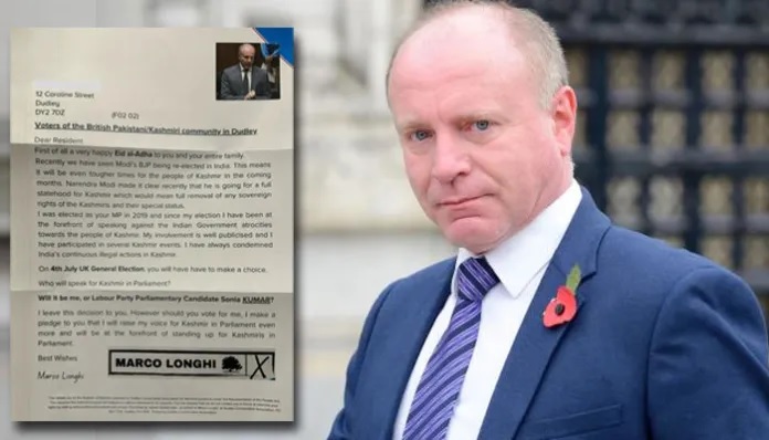UK Elections: Tory Candidate’s Casual Hindu Hate and Anti-India Stand, Marco Longhi Appeals to Muslims to Vote for him to Raise Kashmir ‘Azadi’ Issue