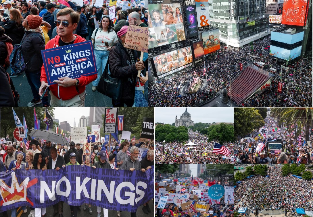 Massive Protests in USA: 7 Million March Against Trump Saying ‘No Kings’ – Why and Who Protests