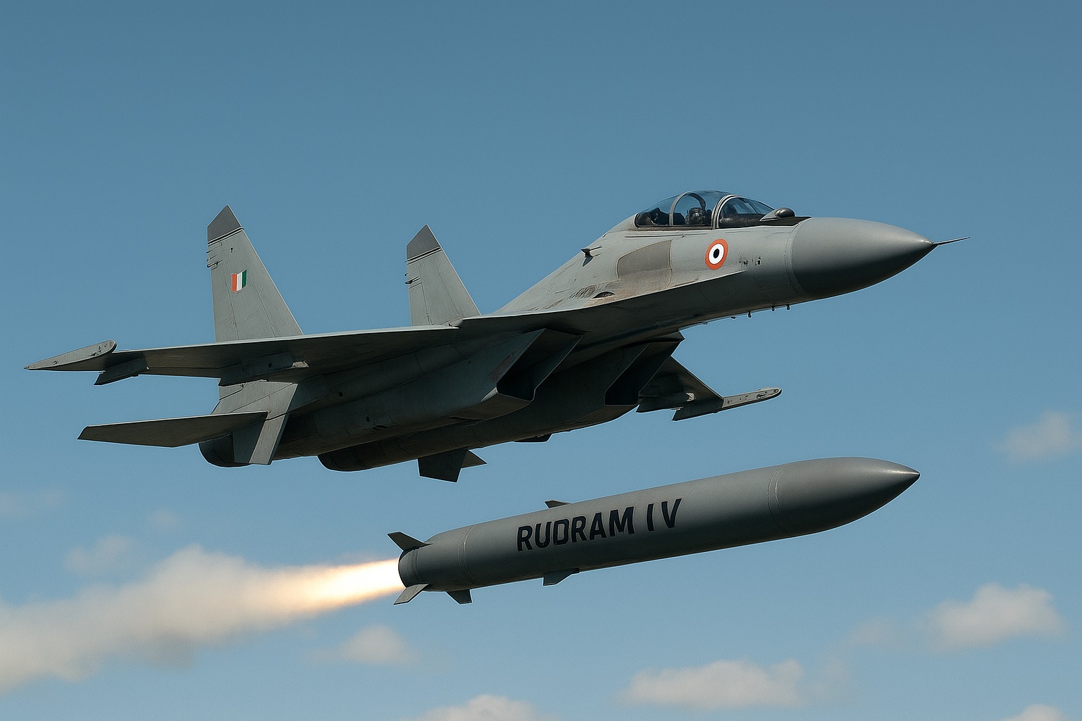DRDO Developing Rudram-4 A2G Missile Range 1500 Km 