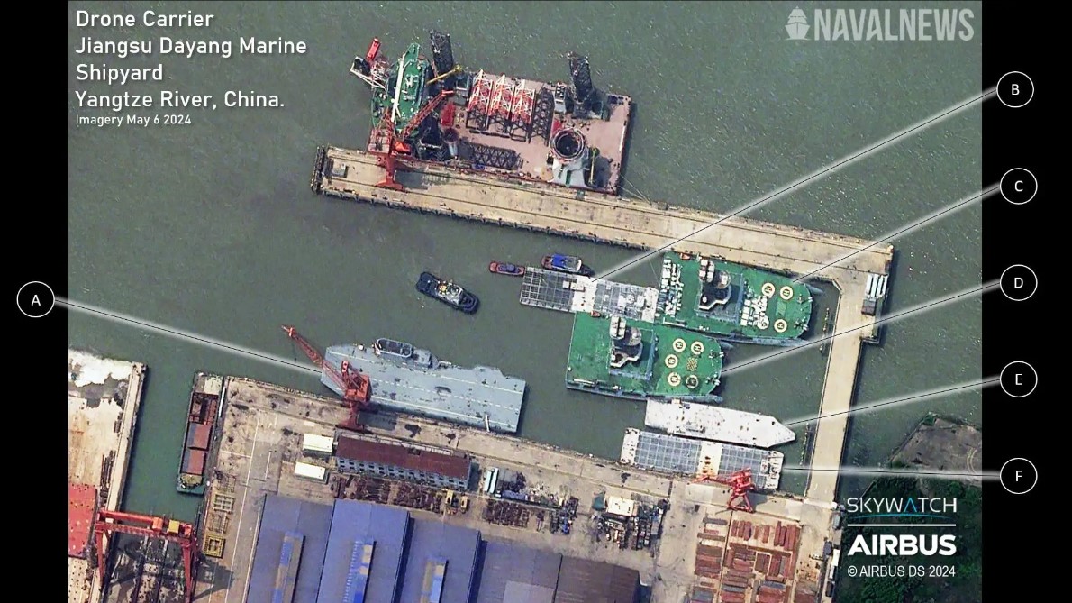 Satellite Image Unveiling China's Secret, The World's First Dedicated Drone Carrier