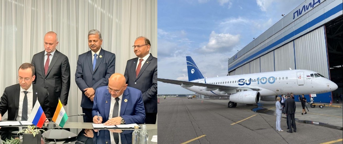 India and Russia Sign MoU to Manufacture SJ-100 Commuter Aircraft with 100% Russian-made systems in India