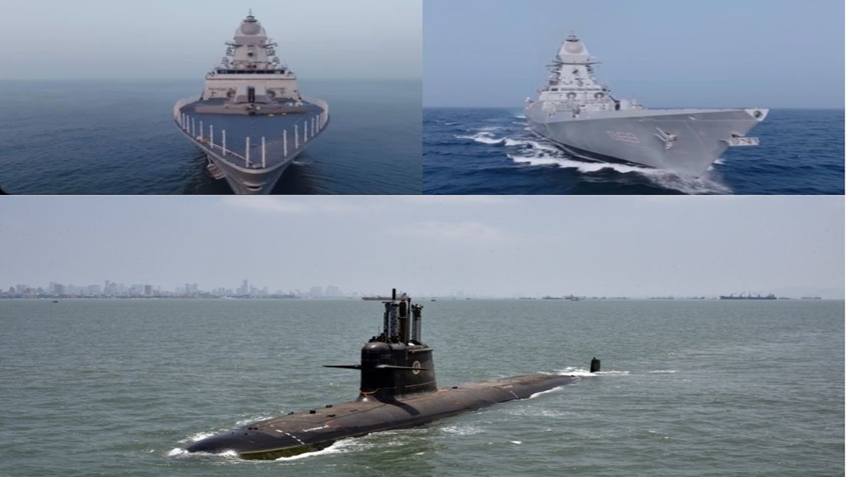 Indian Navy Inducts New Destroyer, Frigate, and Submarine