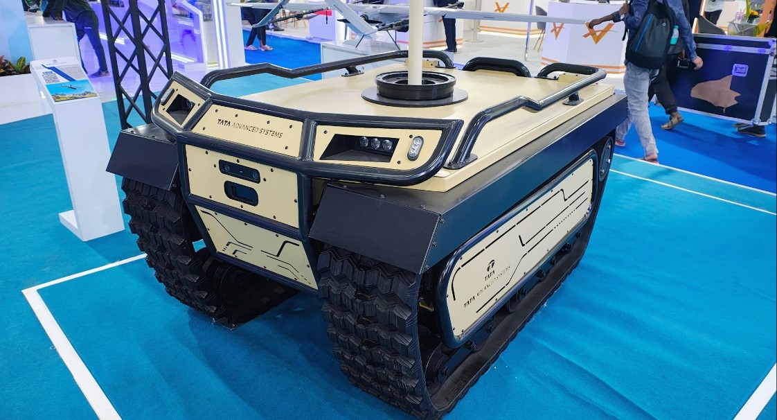 Tata Unveils Advanced Tracked Unmanned Ground Vehicle with 1000kg Payload and Hybrid Power