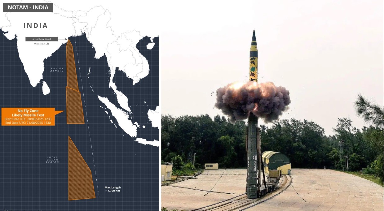 India Expands Missile Test No-Fly Zone Range in Updated Notice to Airmen