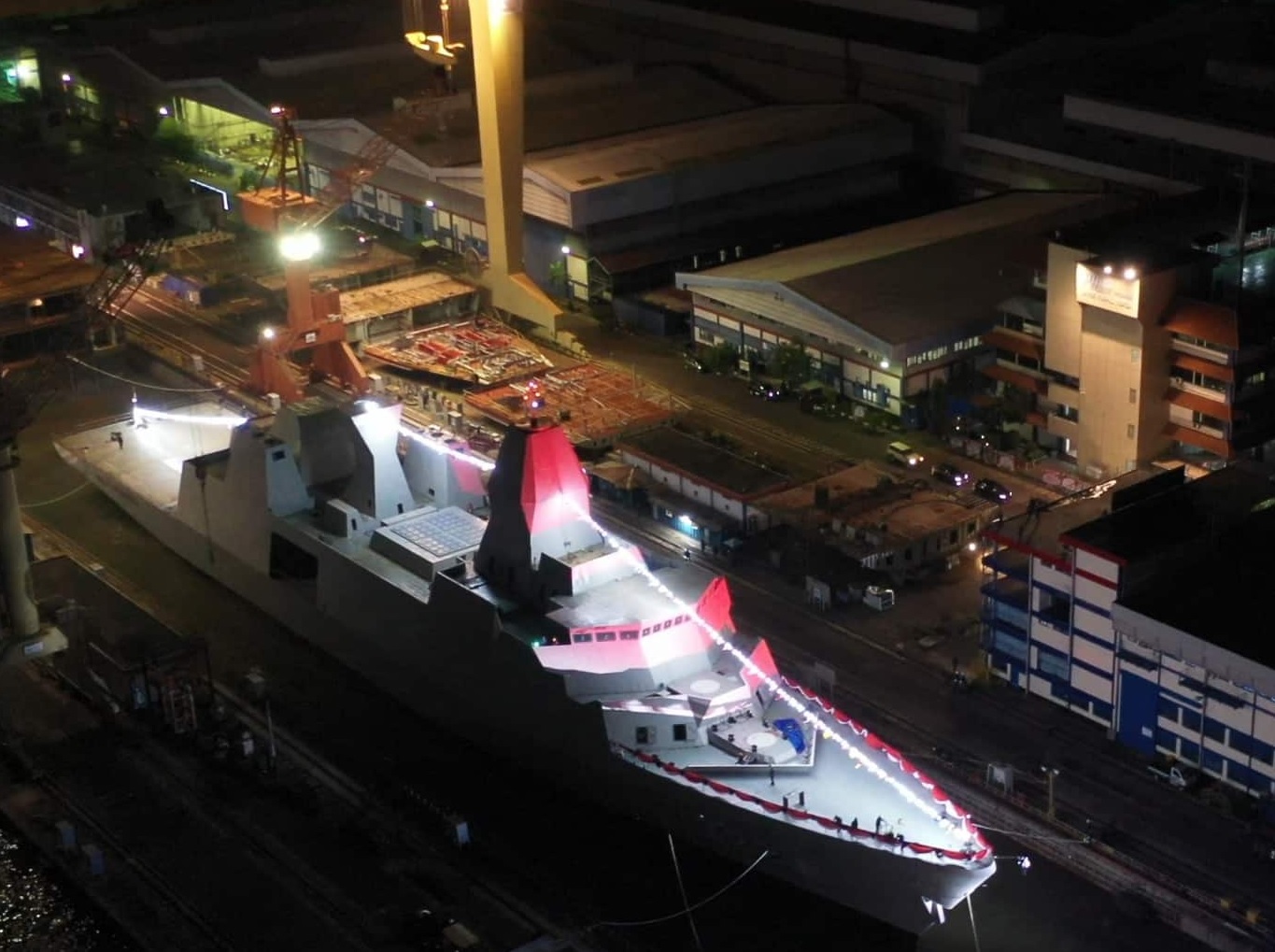 Indonesia Launches First Domestically Built Merah Putih-Class Frigate