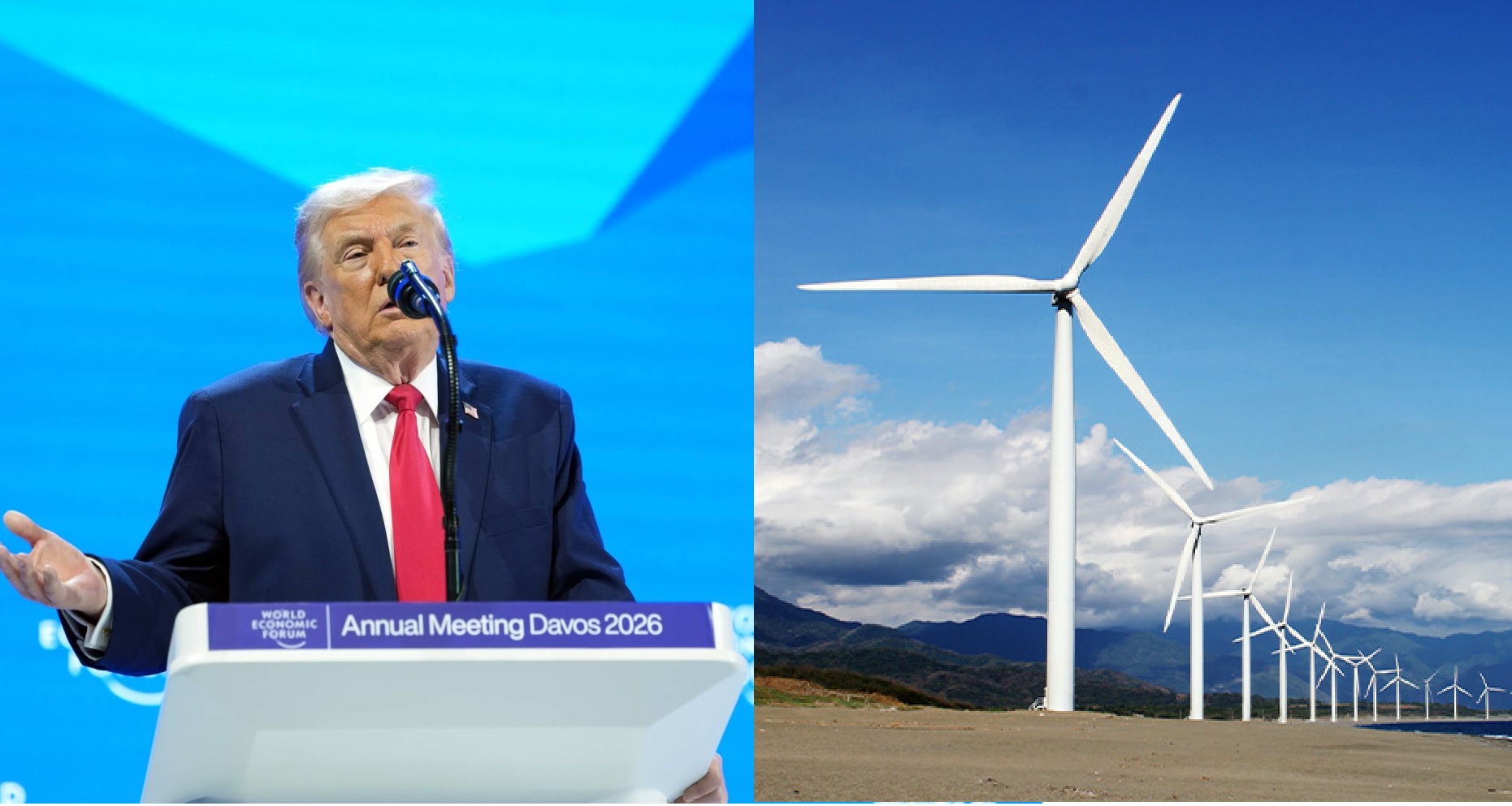 Trump Slams Europe&rsquo;s Green Energy at Davos, Targets China&rsquo;s Wind Power Dominanc