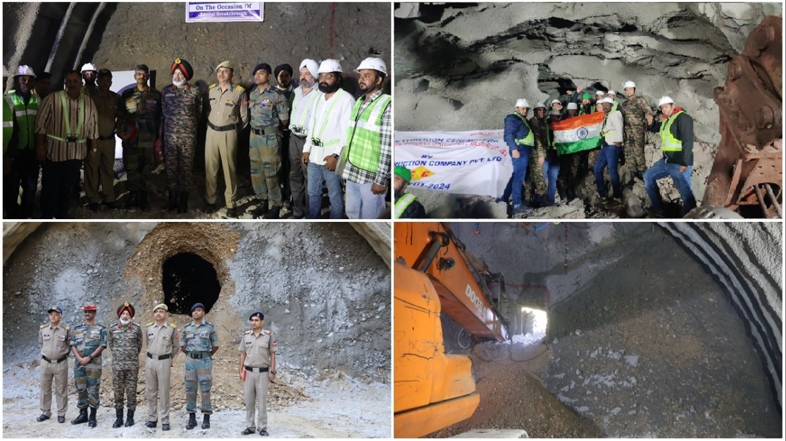 Border Road Organisation Achieves Breakthrough of 700 Meter Naushera Tunnel on Jammu-Poonch Highway