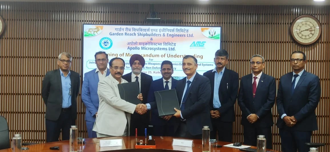GRSE and Apollo Micro Systems Forge Alliance to Boost India's Defence Capabilities