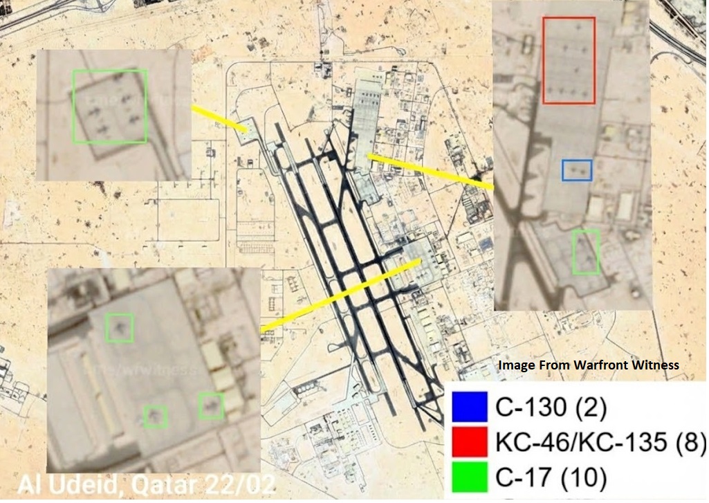 Satellite Imagery Reveals Major Shift in US Aircraft at Qatar&rsquo;s Al Udeid Base
