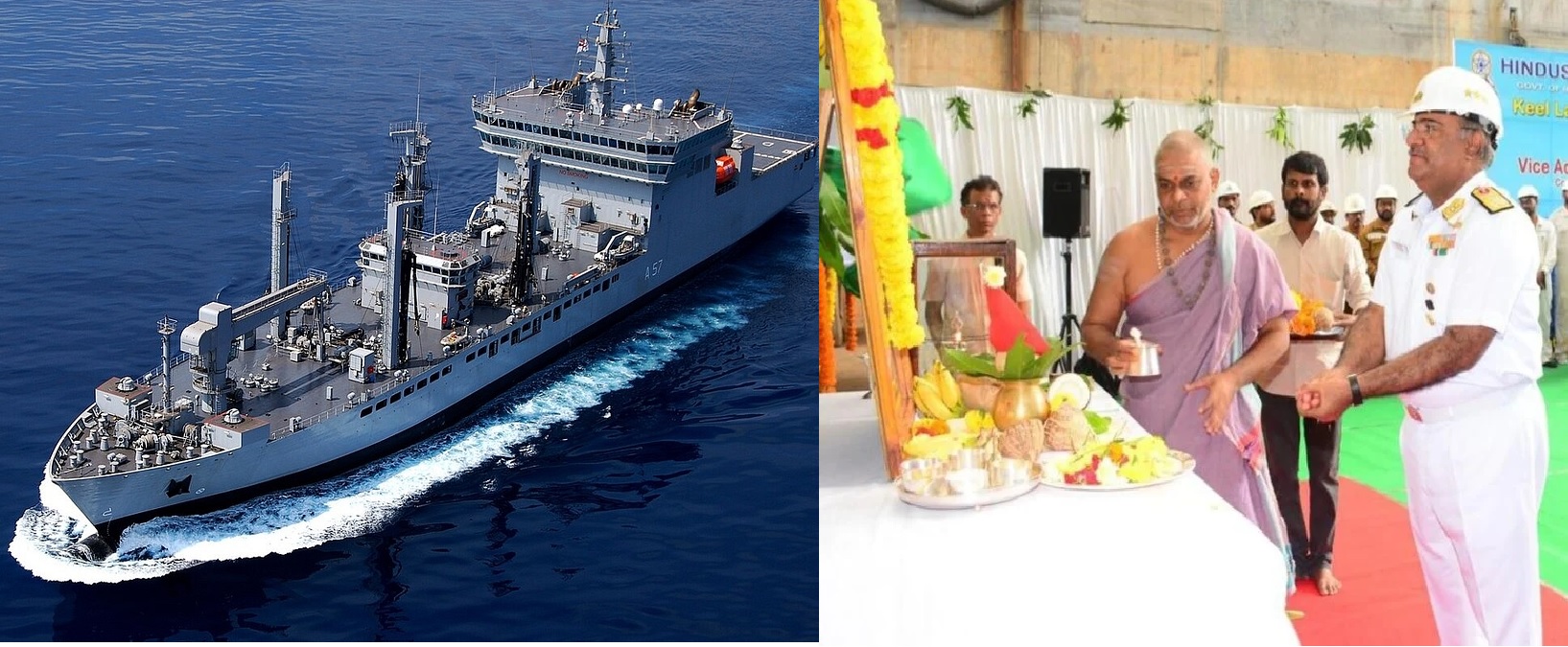 India&rsquo;s Maritime Ambitions Take Shape: Keel-Laying of 44,000-Ton Fleet Support Ship at Hindustan Shipyard Limited