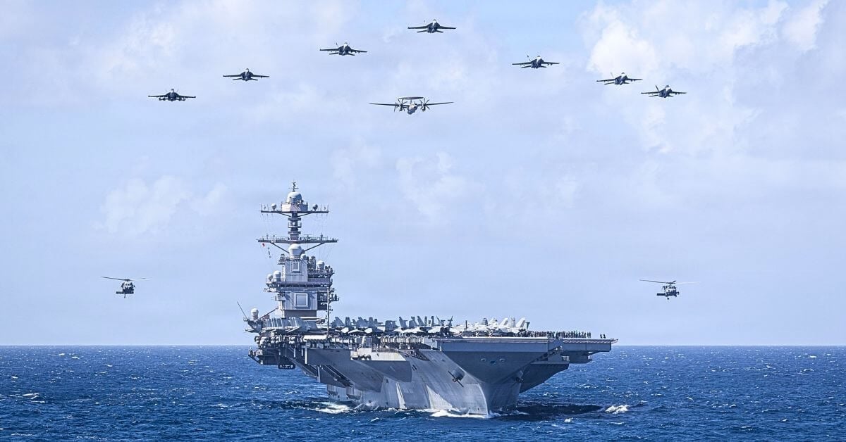 USS Gerald R. Ford Enters Red Sea with Two Destroyers After Repairs in Souda Bay