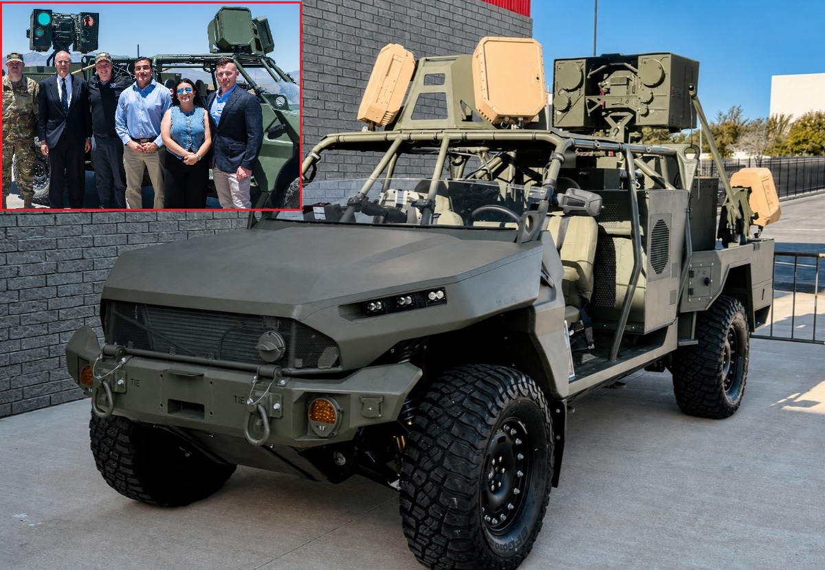 U.S. Army Secretary Tests AMP-HEL Laser Weapon System Mounted on Infantry Squad Vehicle at White Sands Missile Range