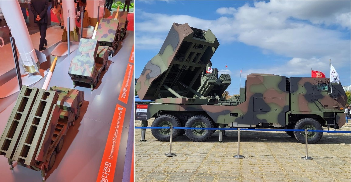 Hanwha Aerospace Unveils New High-Power Multiple Rocket Launcher at ADEX 2025