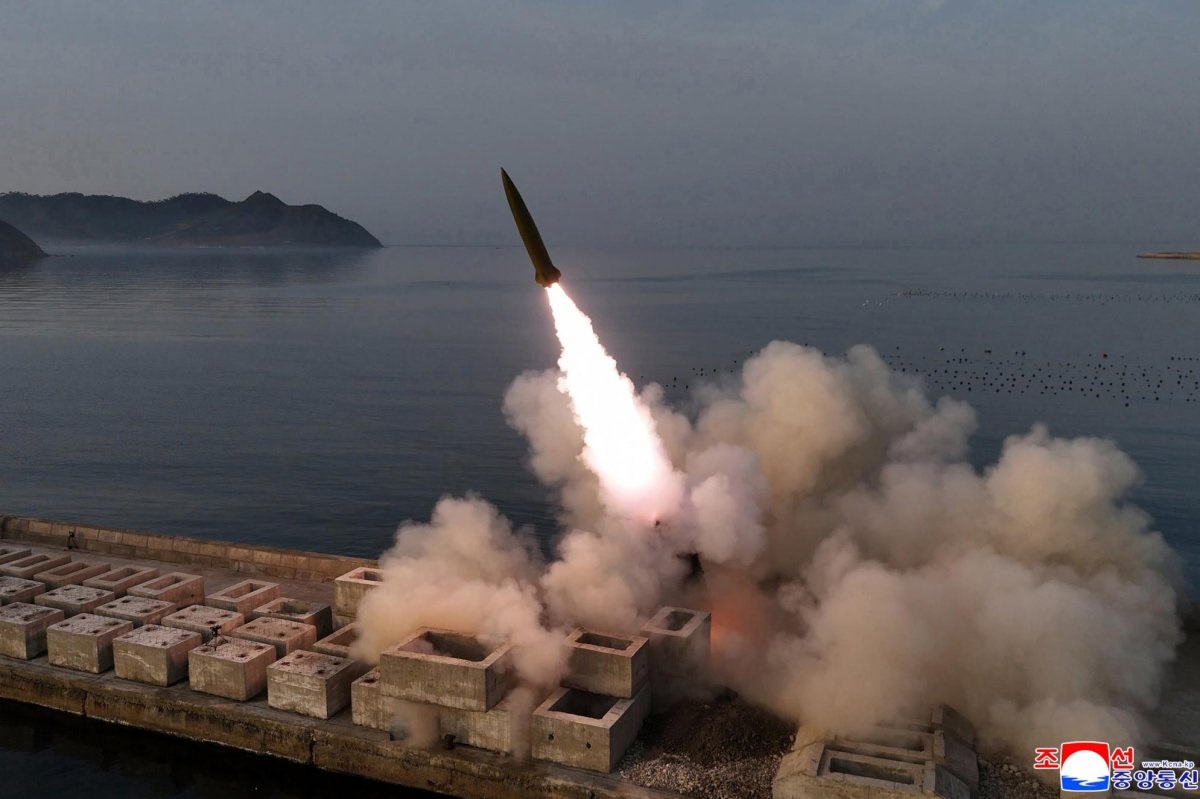 North Korea Tests Tactical Ballistic Missiles with Cluster Warheads