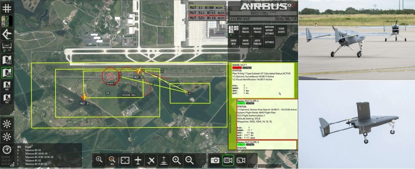 Airbus Demonstrates Europe's First Live Autonomous Multi-Drone Teaming Using MARS Autonomy and Primoco One 150 UAVs