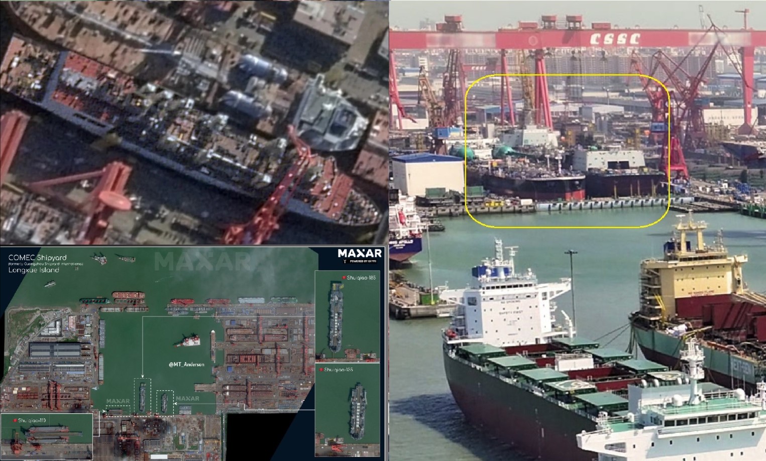 China Builds What Could Be the World's Largest Naval Replenishment Ship for Carrier Operations: Satellite Images Reveal