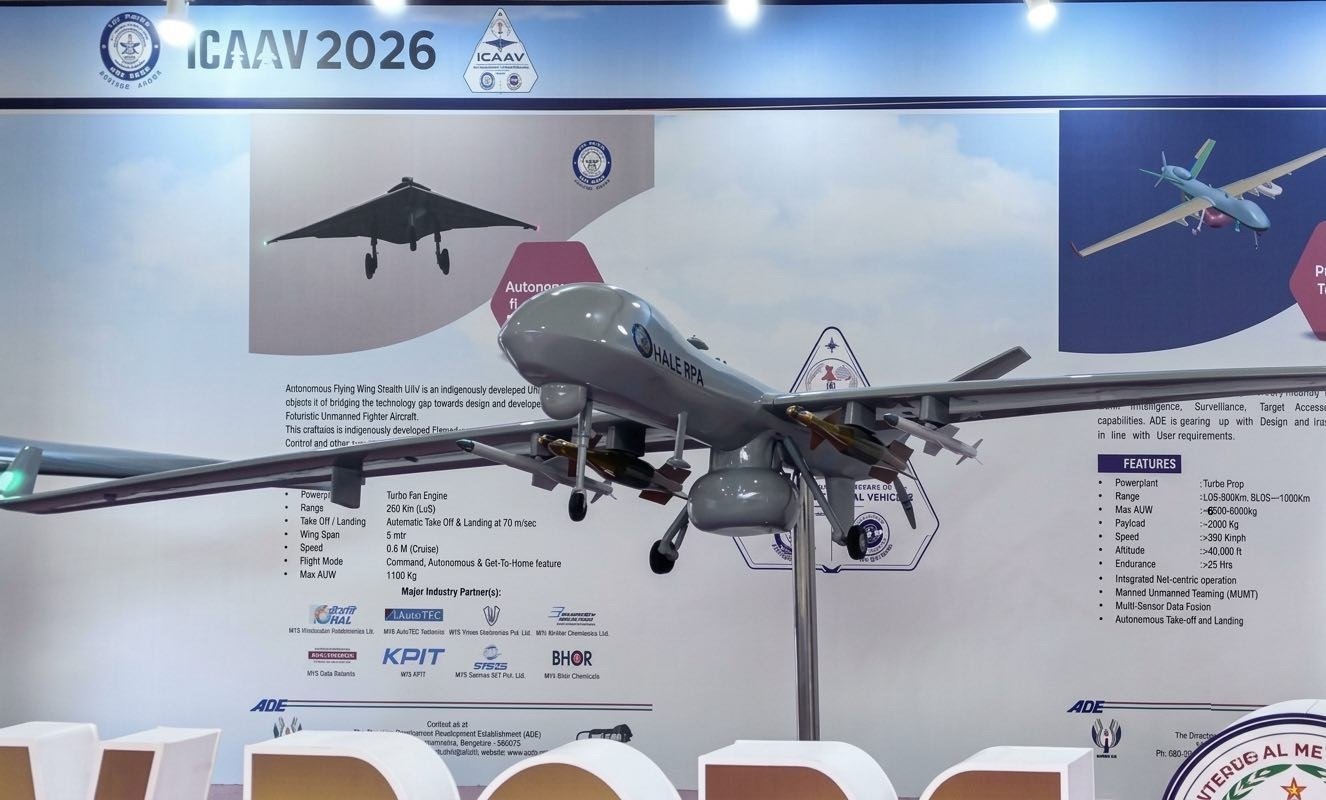 DRDO-ADE Unveils 6-Ton HALE RPA Model and Design Details at ICAAV 2026