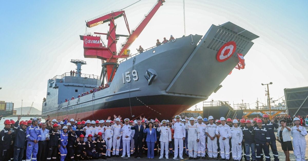 HD HHI and SIMA Peru Launch Second Landing Support Ship for Peruvian Navy Under $463 Million Naval Program