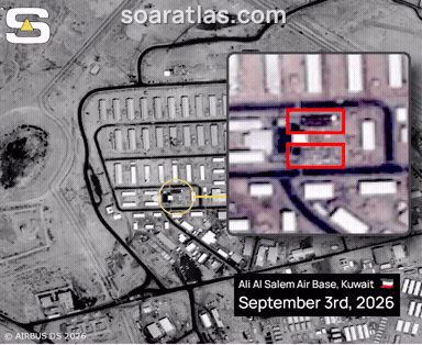 Satellite Imagery Shows Two U.S. Barracks Destroyed at Kuwait&rsquo;s Ali Al Salem Air Base in Iranian Attack