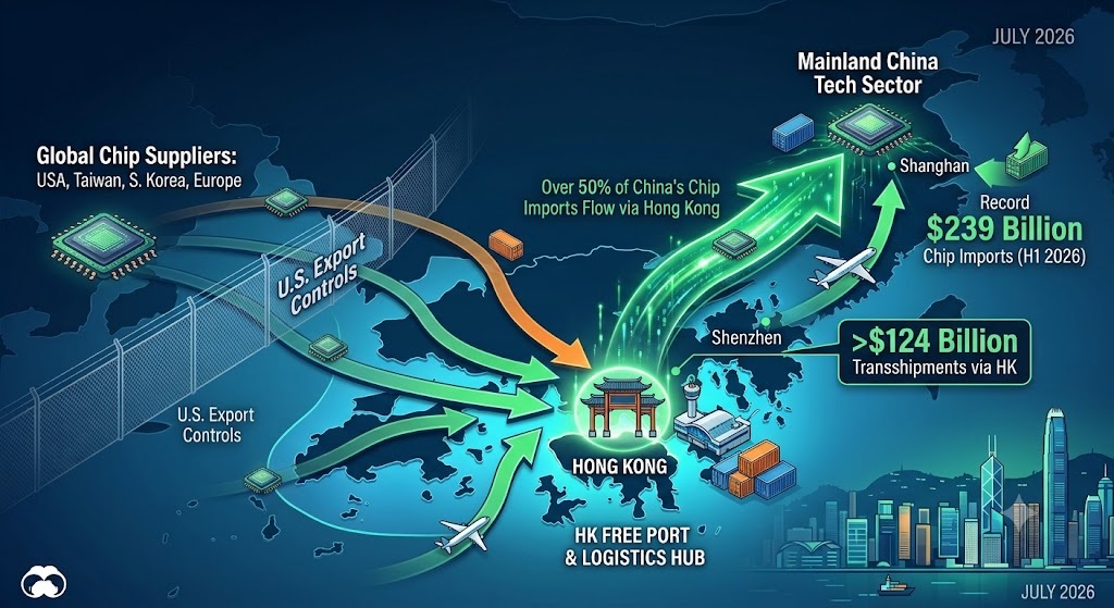 Hong Kong Handles Over Half of China\'s $239 Billion Chip Imports Despite U.S. Export Controls