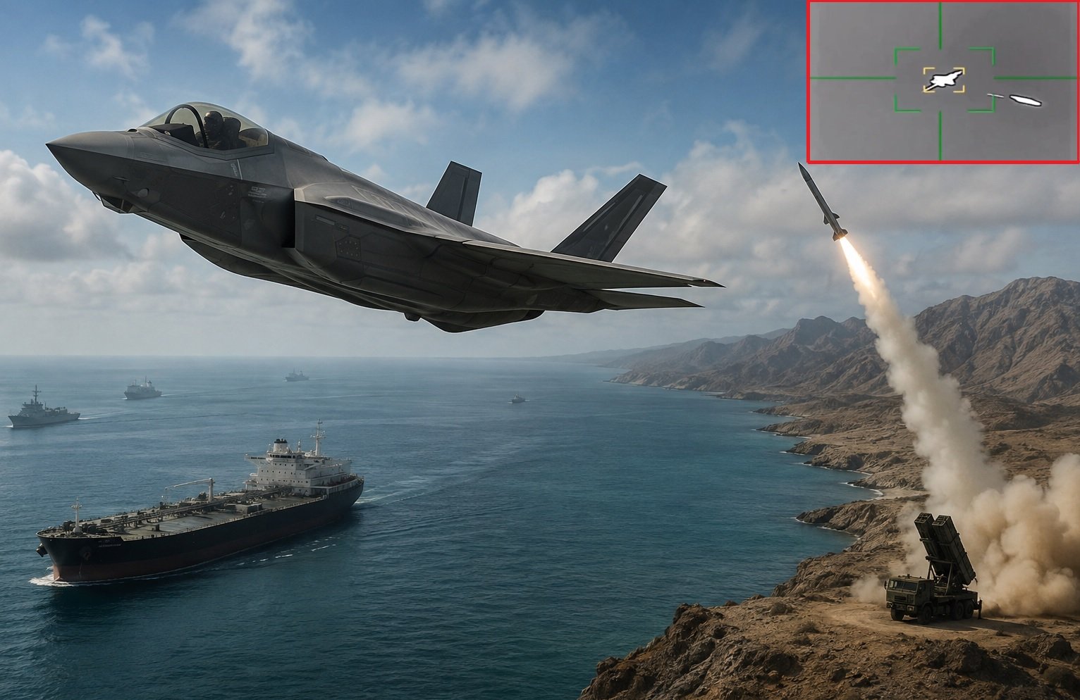 Iran Launches Surface-to-Air Missile at U.S. F-35 Over Strait of Hormuz as Washington Weighs Limited Strikes