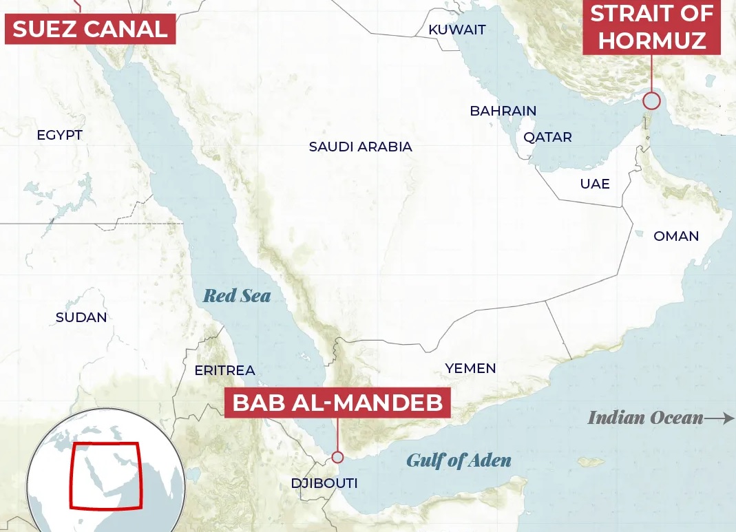 Iran Plans to Block Bab el-Mandeb in Red Sea Through Houthis if U.S. Strikes Iranian Power Infrastructure