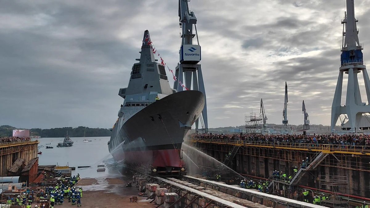 Navantia Launches Second F110 Frigate Roger de Lauria Four Months Ahead of Schedule