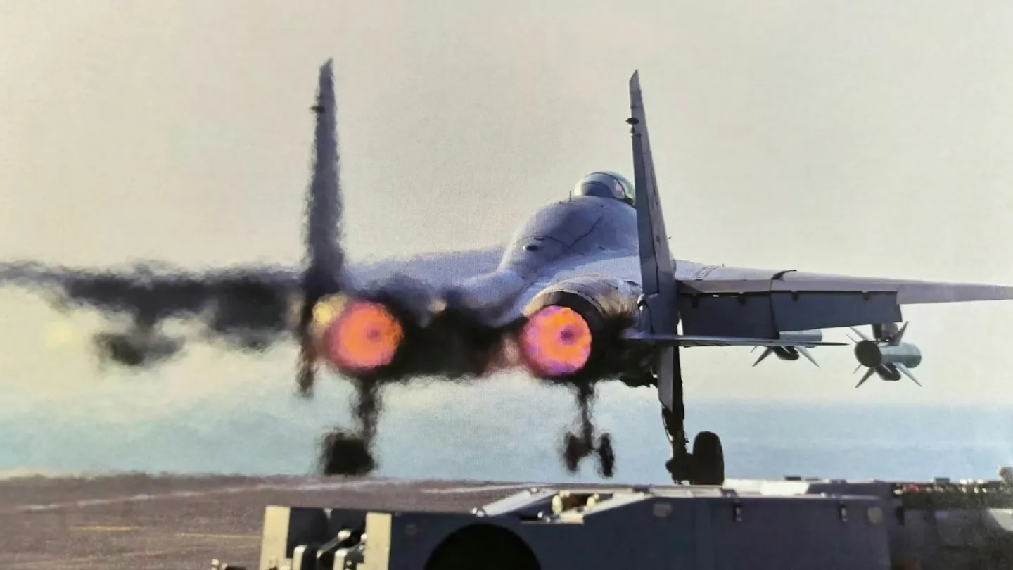New Image Shows China's J-15T Launching with Four YJ-83K Anti-Ship Missiles from Fujian Carrier