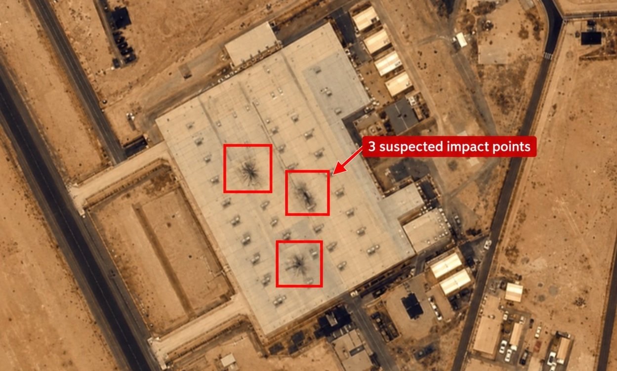 New Satellite Images Show Three Possible Impacts at U.S.-Linked Air Bases in Kuwait