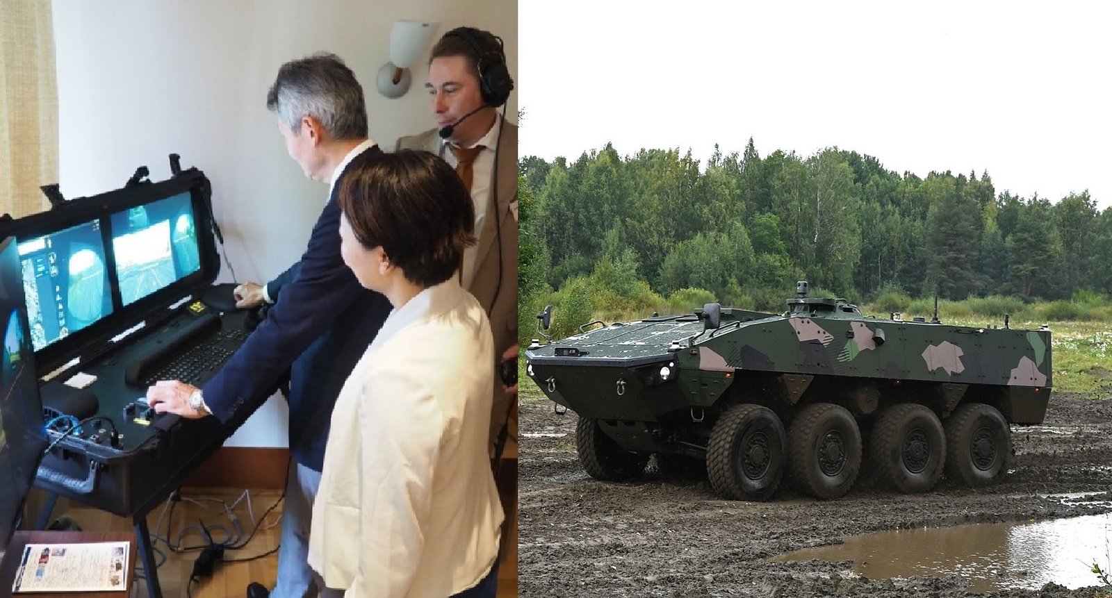 Patria Demonstrates Remote Operation of AMV Armoured Vehicle in Finland From Control Desk in Tokyo Over 7,800 Kilometres