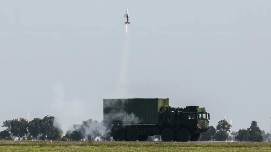 Rheinmetall Successfully Launches FV-014 Loitering Munition from HX Truck-Mounted Launcher  