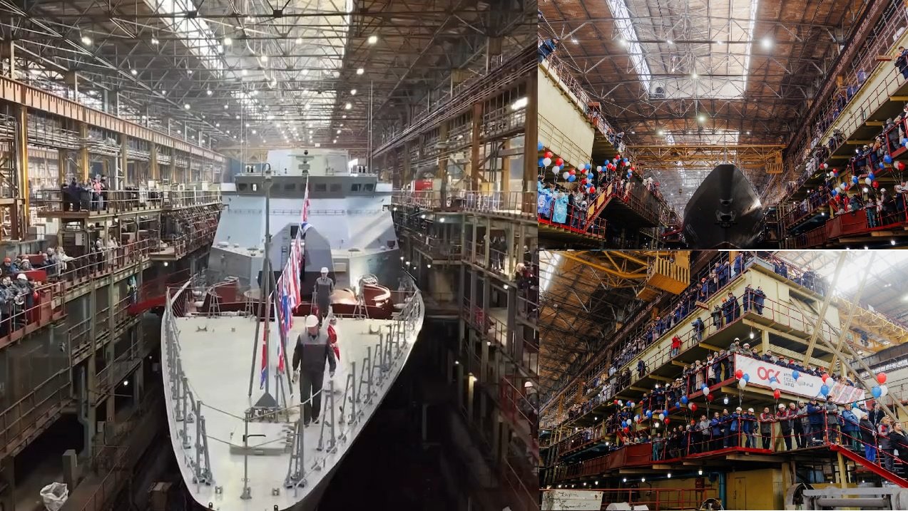 Russia Launches Project 20380 Corvette Grozny for Pacific Fleet at Amur Shipyard