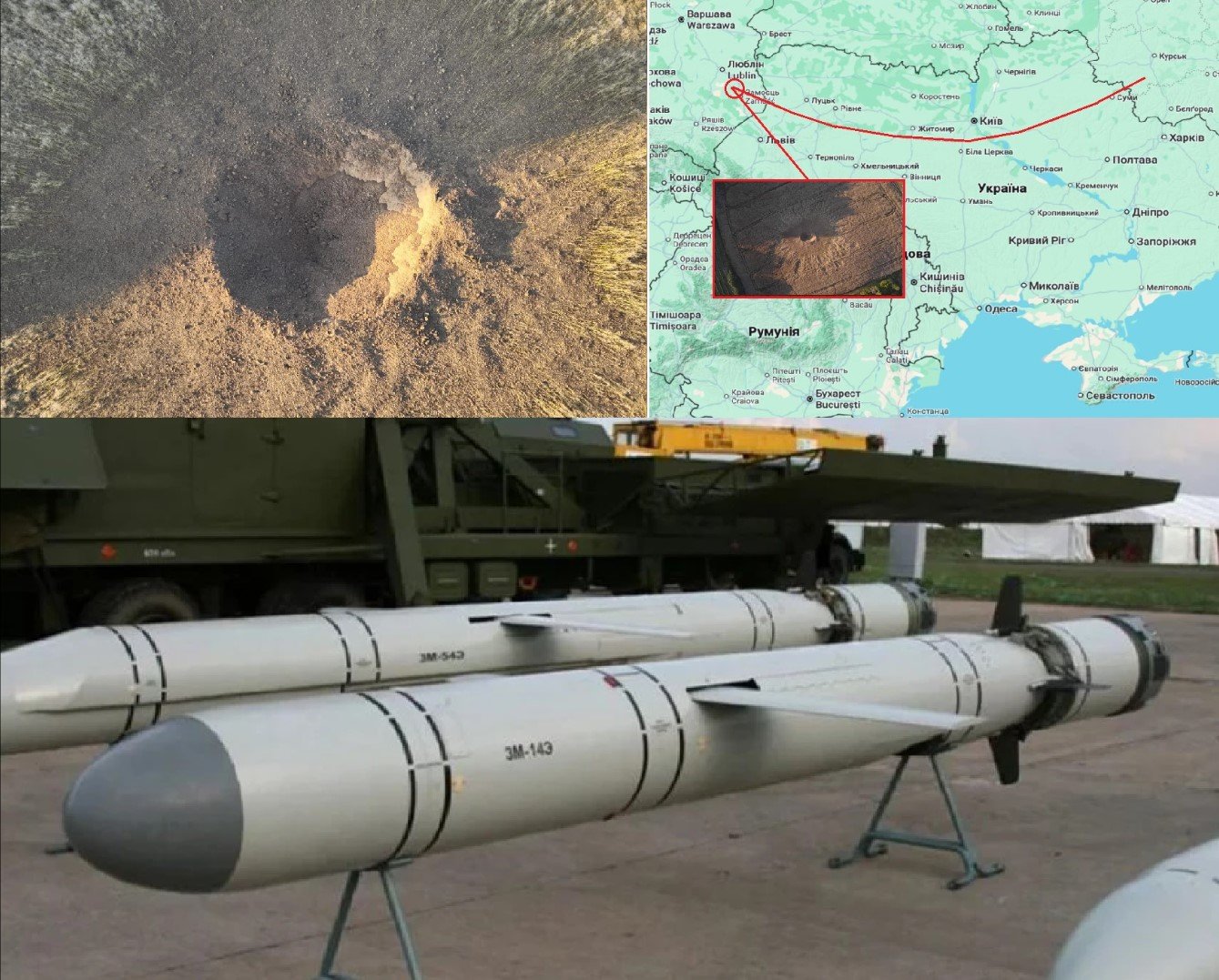 Russian Kh-101 Cruise Missile Crashes in Poland During Massive Overnight Attack on Ukraine