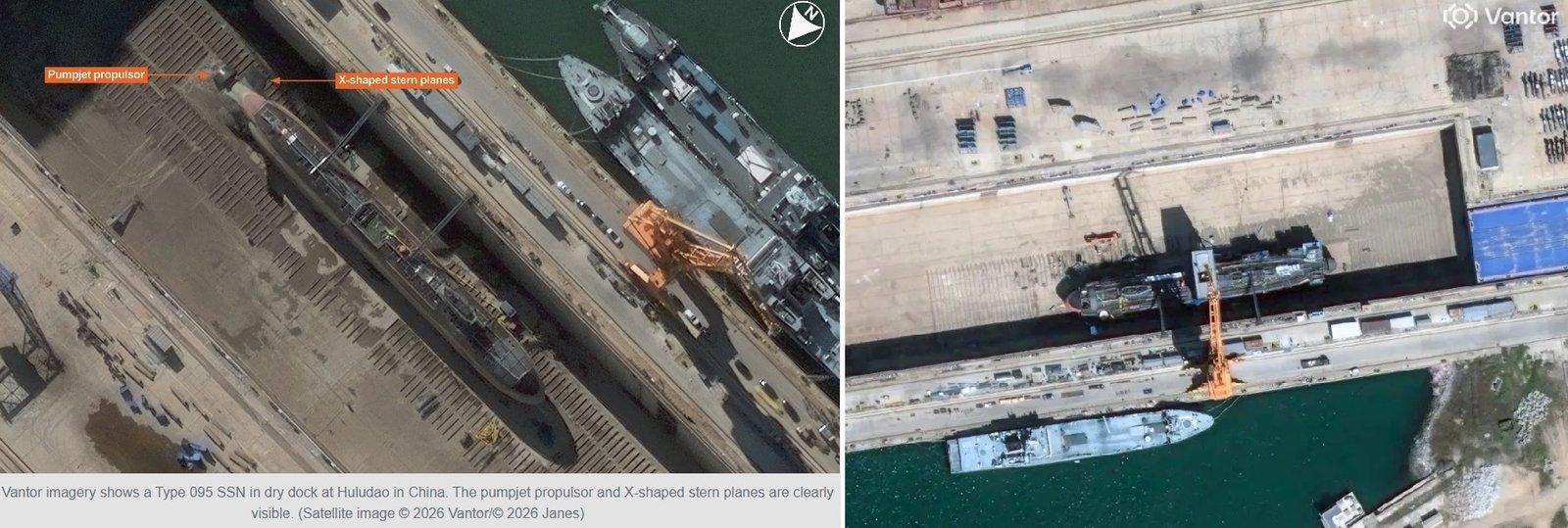 Satellite Imagery Reveals New Chinese Nuclear-Powered Submarine Under Construction at Bohai Shipyard
