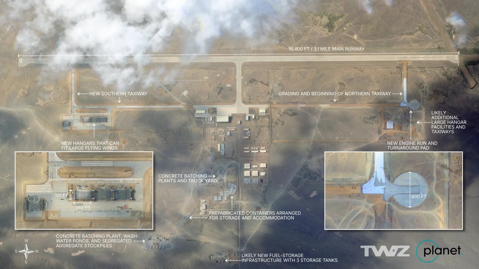 Satellite Images Show China Expanding Secretive Flight-Test Base Near Lop Nur for Advanced Aircraft Programs, Like U.S. Area 51