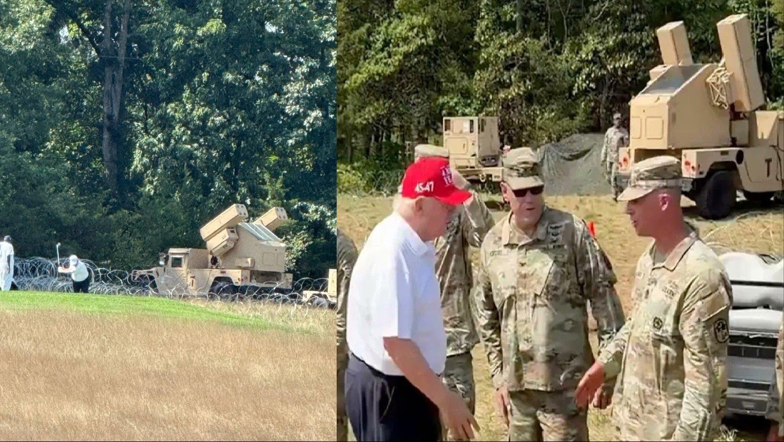 U.S. Army Avenger Systems and Sentinel Radar Deployed at Trump National Golf Club Bedminster Amid Aerial Threat Concerns