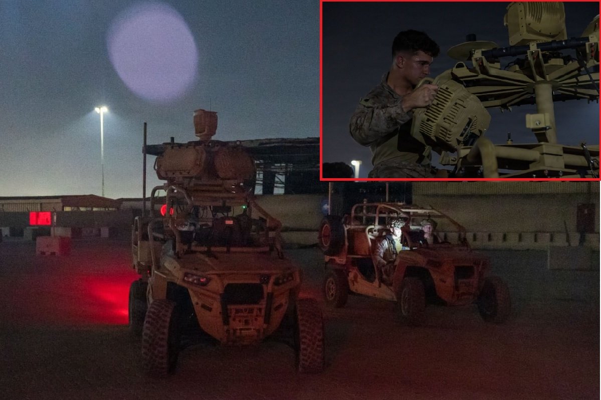 U.S. Marines with 11th MEU Operate LMADIS Counter-Drone System in Middle East