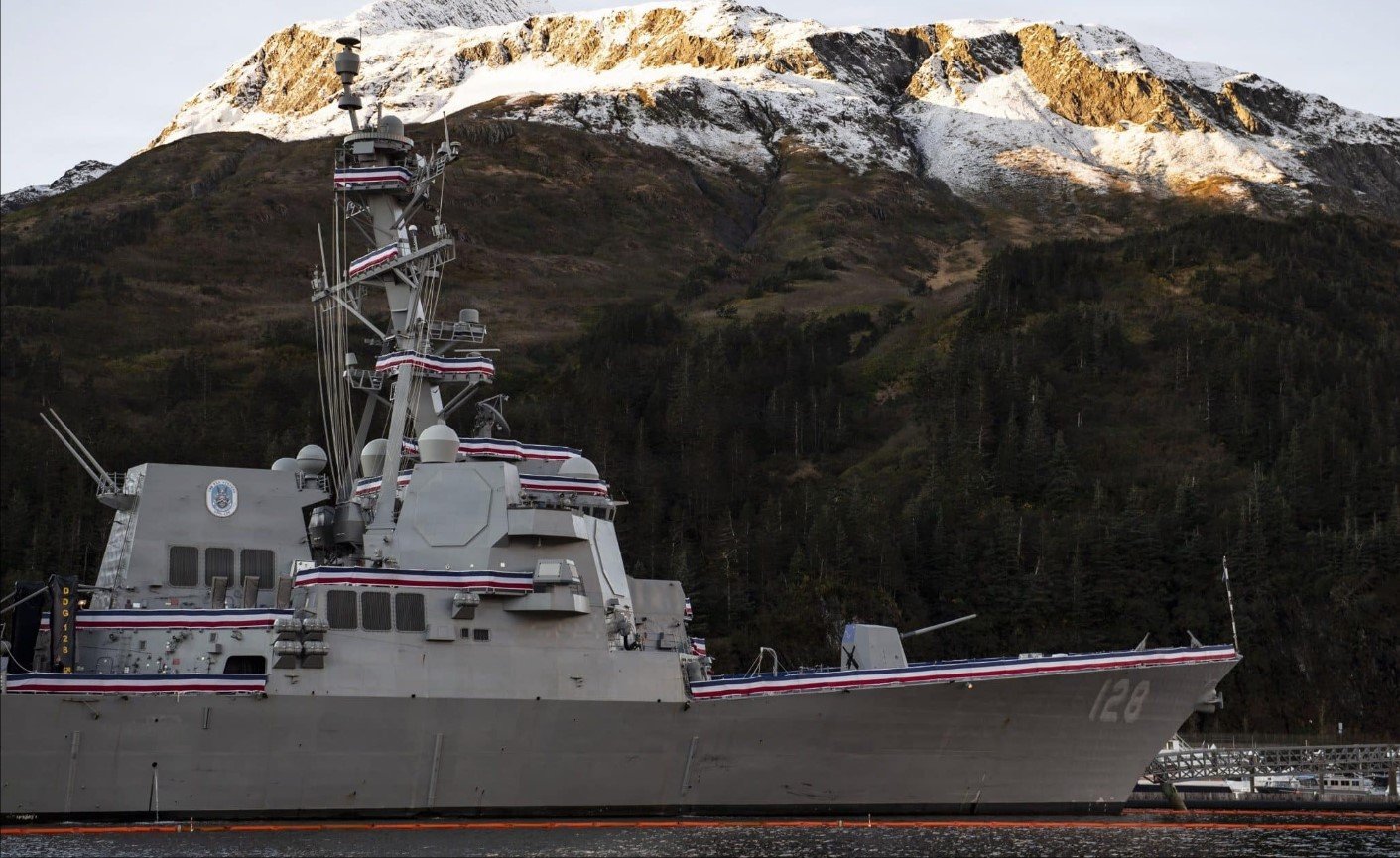 U.S. Navy Commissions USS Ted Stevens Flight III Arleigh Burke-Class Guided-Missile Destroyer in Alaska